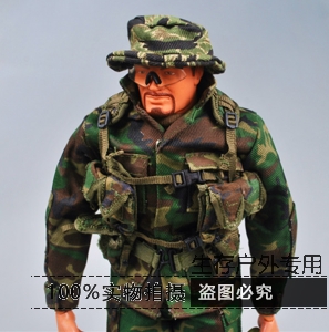 美军丛林机枪手M249  大胡子款  做工精细   兵人模型