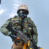 现代兵人  防毒面具  M249机枪手
