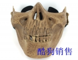 M03酋长面具  骷髅半面具（枯骨色）